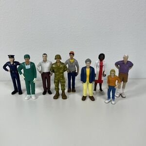 Lakeshore Block Play People Community 9 Workers RR637 Doctor Police Army